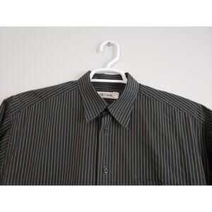 (N5) Y2K St. Croix Mens Shirt Size L Striped Long Sleeve Gorpcore Business Italy